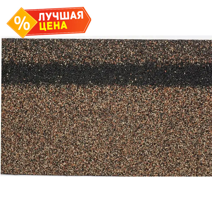 Гибкая черепица коньково-карнизная Технониколь Шинглас Ранчо / Финская / Оптима / Фазенда Бронзовый микс