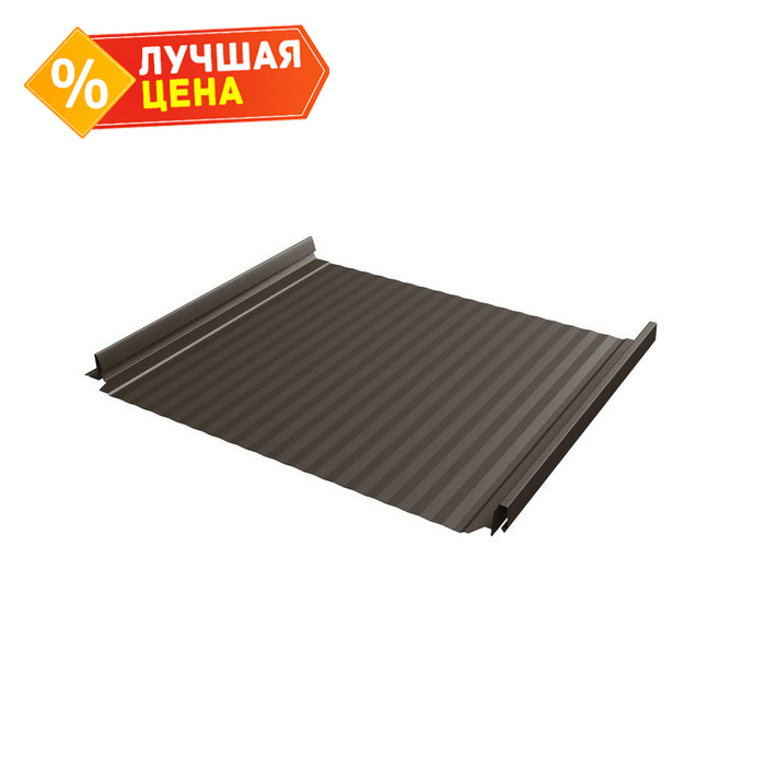 Фальцевая кровля Кликфальц Pro Gofr Grand Line 0,45 Drap ST RR 32 Темно-Коричневый