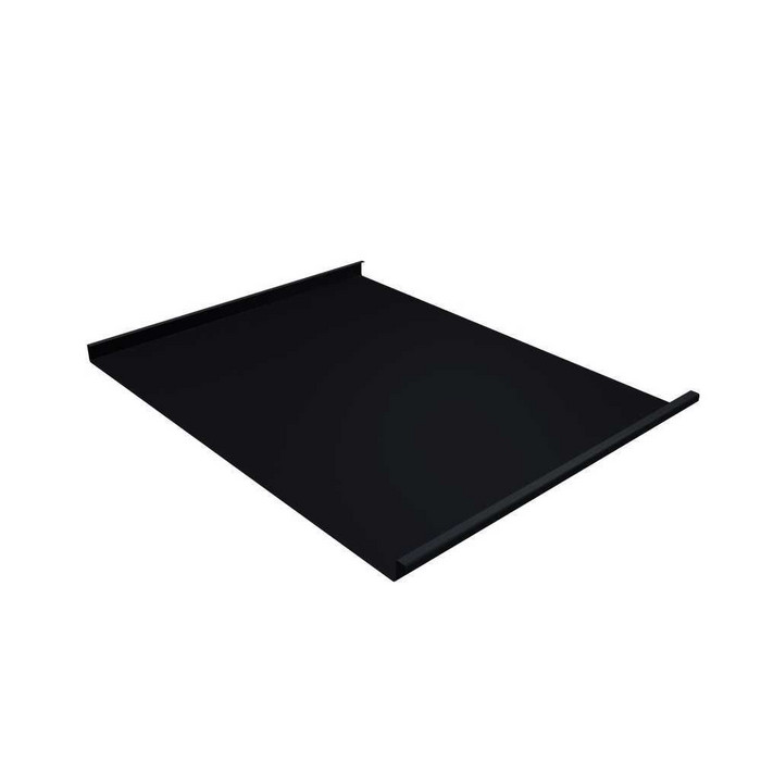 Фальцевая кровля Фальц двойной стоячий Grand Line 0,45 Drap ST RAL 9005 Черный - фото №1