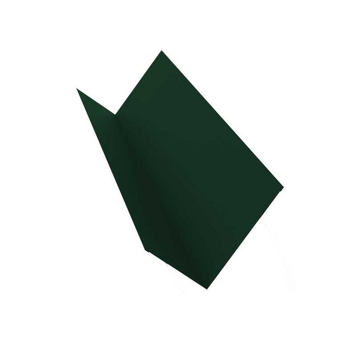 Планка примыкания 150х250 0,5 GreenCoat Pural BT с пленкой RR 11 темно-зеленый (RAL 6020 хромовая зелень) - фото №1