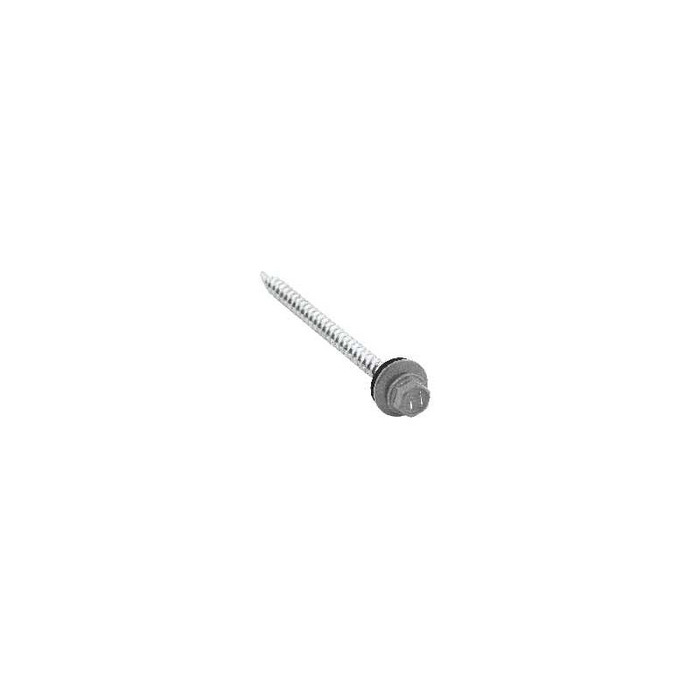 Саморез кровельный Daxmer 4.8х29 RAL 7004 (100) сверло №1 - фото №1