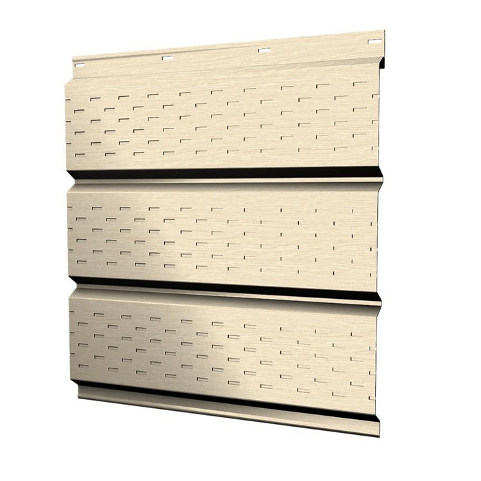 Софит металлический полная перфорация 0,45 Print Elite с пленкой Milky Wood